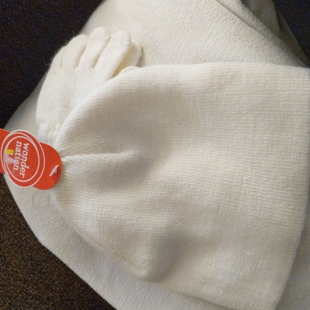 Wonder Nation knit beanie hat glove set kids 24 mo + Nwt